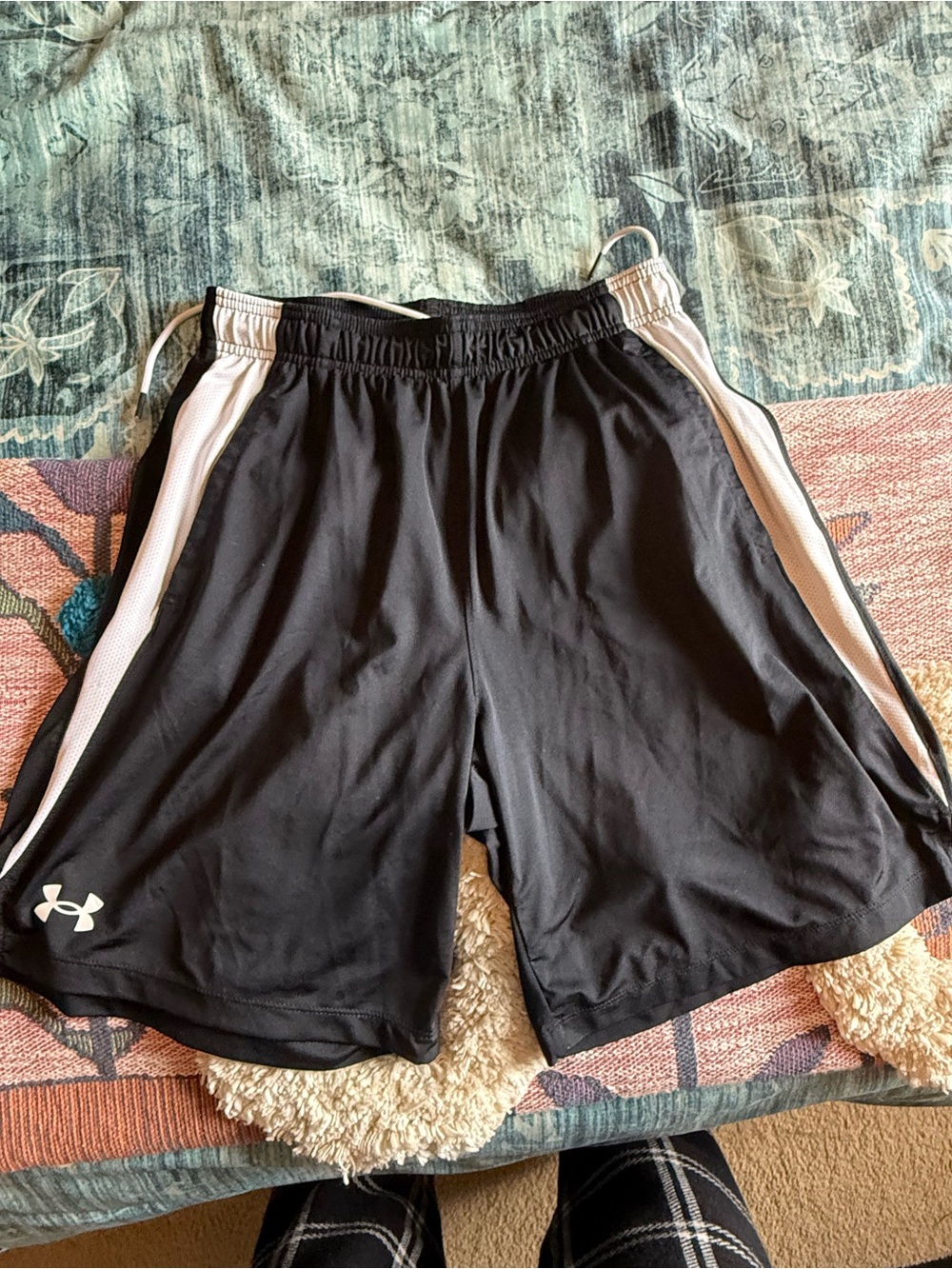Under Armour Black Shorts with White Drawstring